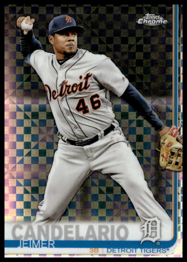 2019 Topps Chrome Jeimer Candelario X-Fractor #63 (Front)