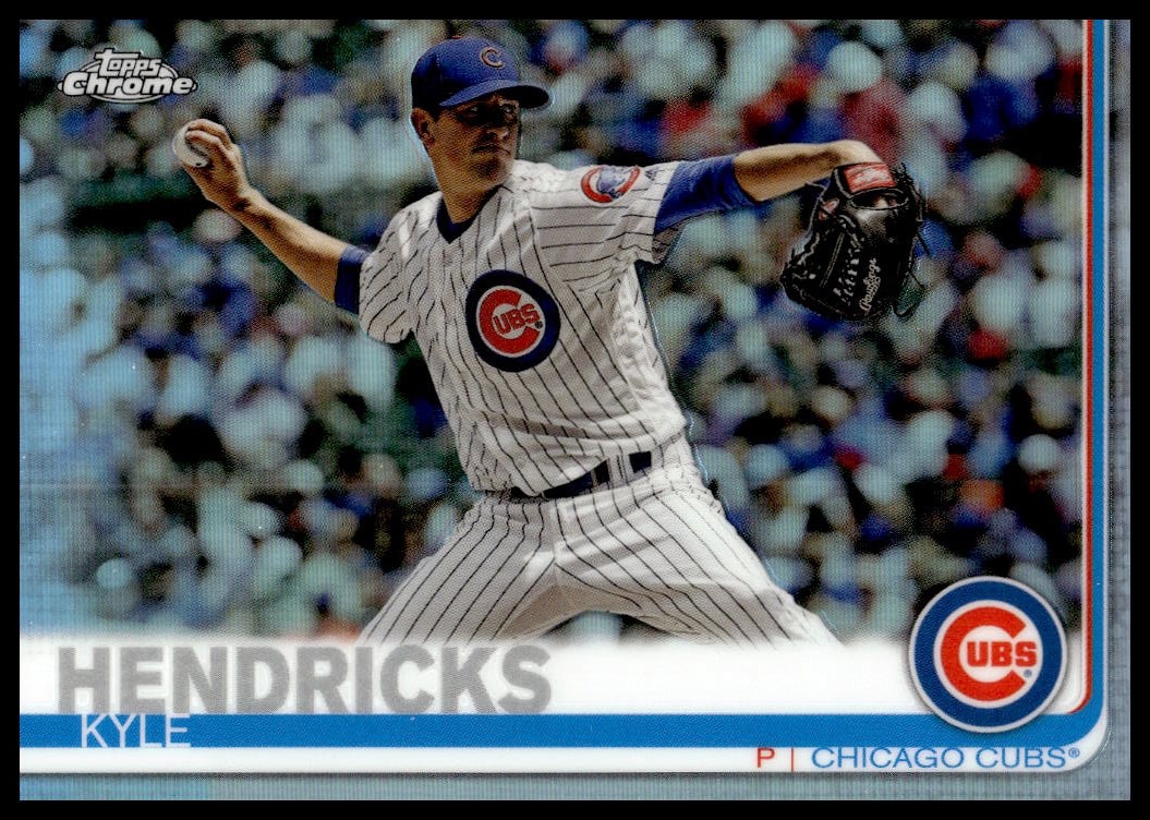 2019 Topps Chrome Kyle Hendricks Rainbow Foil #185 (Front)