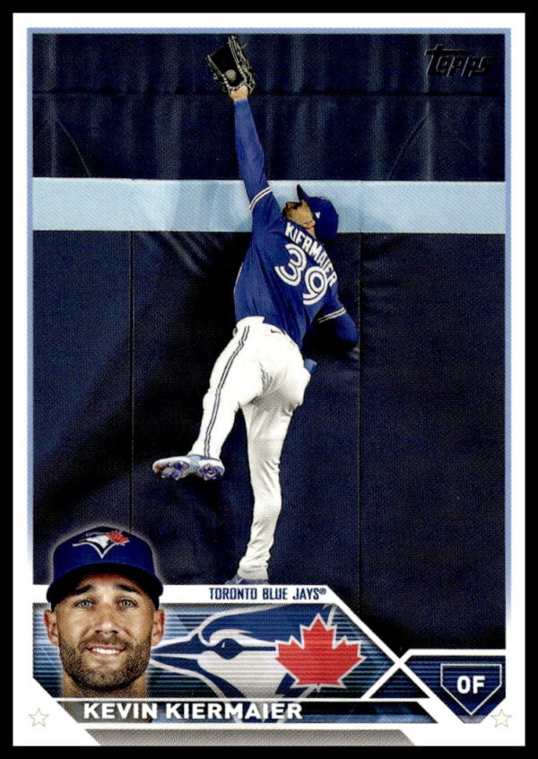Kevin Kiermaier in action on his 2023 Topps Update Baseball Card #US76.