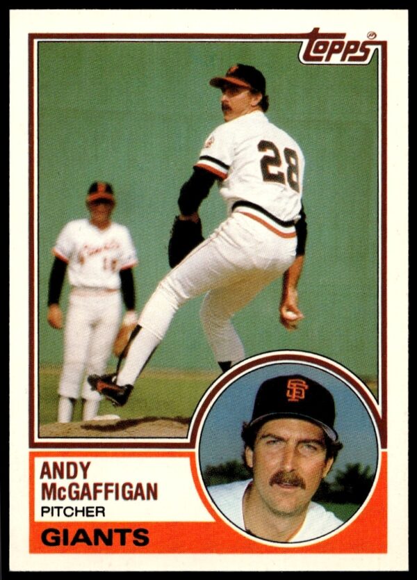1983 Topps Traded Andy McGaffigan #68T card featuring player portrait.