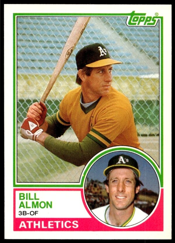 Bill Almon 1983 Topps Traded card #2T in Mets uniform, posing with glove.