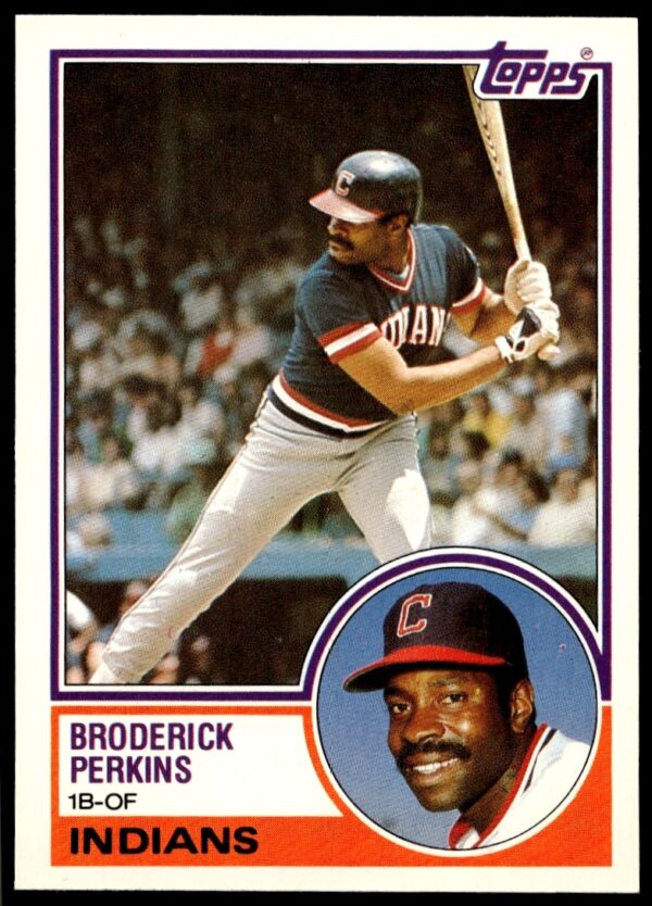 1983 Topps Traded Broderick Perkins #86T baseball card in Padres uniform, front view.
