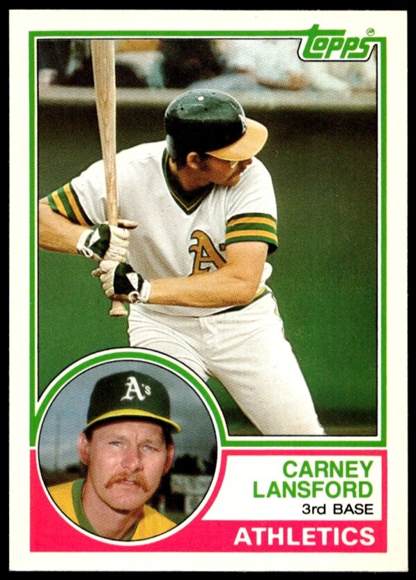 Front view of Carney Lansford on 1983 Topps Traded #60T baseball card.