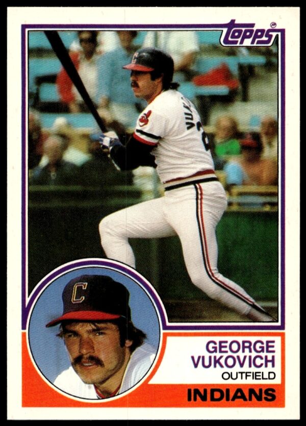1983 Topps Traded Baseball Card of George Vukovich, Card #122T, Front View.