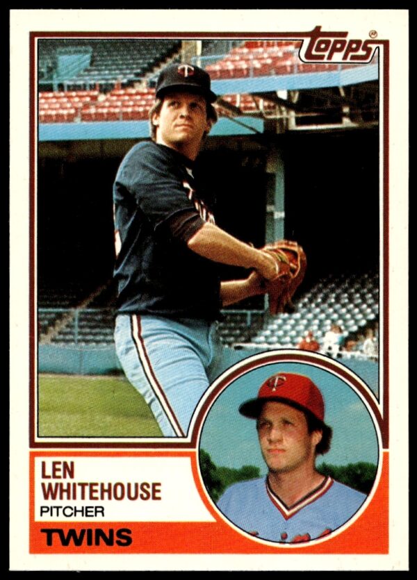 1983 Topps Traded Len Whitehouse Baseball Card #126T, showcasing pitcher in uniform.