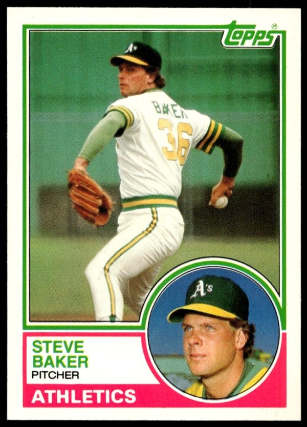 Steve Baker 1983 Topps Traded Card #6T Front – Vintage Baseball Memorabilia.