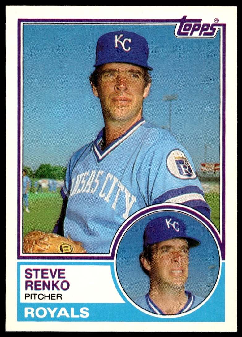 Steve Renko 1983 Topps Traded Baseball Card #95T Front View