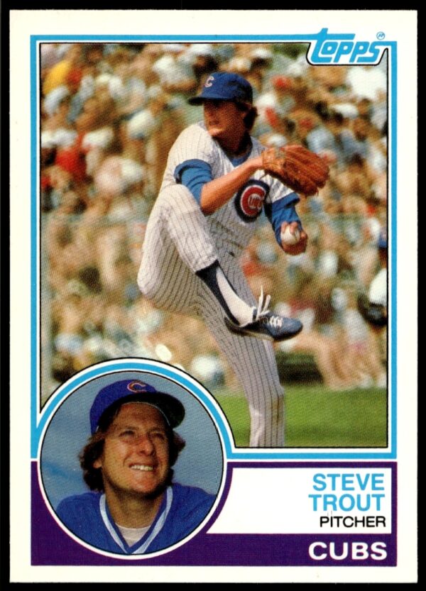 1983 Topps Traded #117T baseball card of Steve Trout in Cubs uniform.