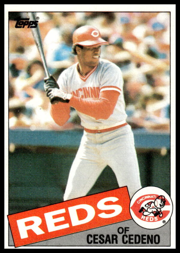 1985 Topps baseball card of Cesar Cedeno, card #54, in team uniform.