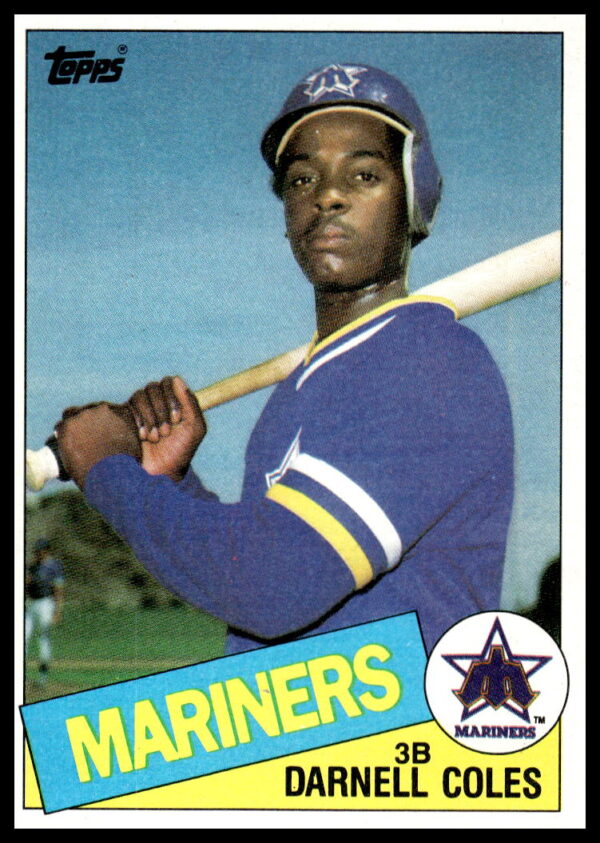Vintage 1985 Topps Darnell Coles baseball card #108, showcasing classic nostalgia.