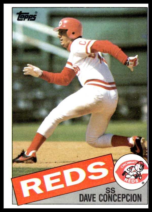 1985 Topps Dave Concepcion baseball card #515 featuring the renowned Cincinnati Reds shortstop.