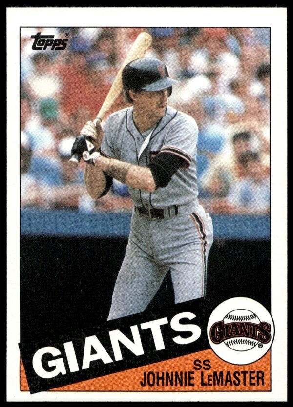 1985 Topps Johnnie LeMaster Giants baseball card #772 classic collectors item.