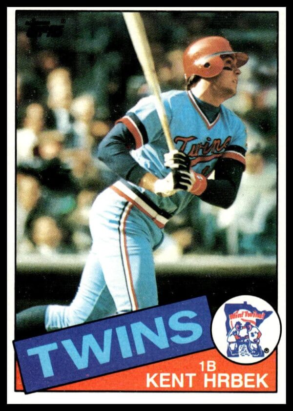 Front view of 1985 Topps Kent Hrbek baseball card, Minnesota Twins #510.