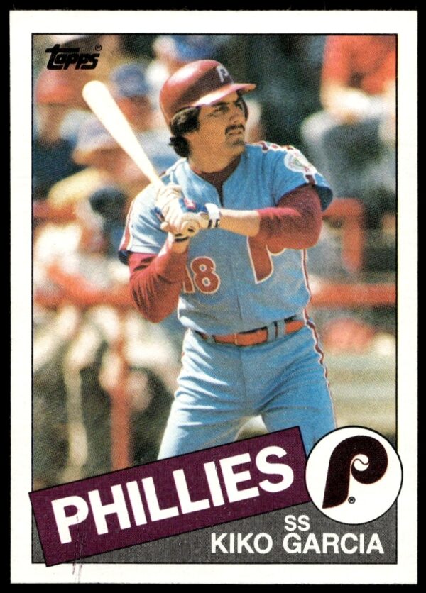 1985 Topps #763 Kiko Garcia Baseball Card Front Portrait Vintage Design Collectible