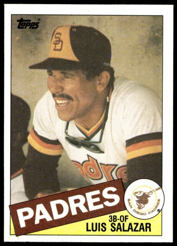 Luis Salazar 1985 Topps Baseball Card Front #789 - San Diego Padres Player