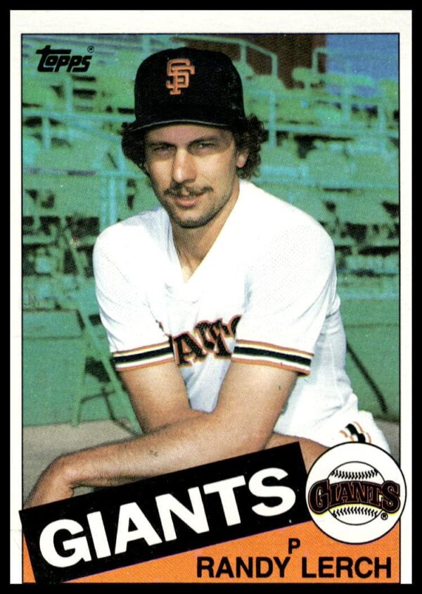 1985 Topps Randy Lerch Baseball Card #103, featuring athlete in vintage uniform on the field.