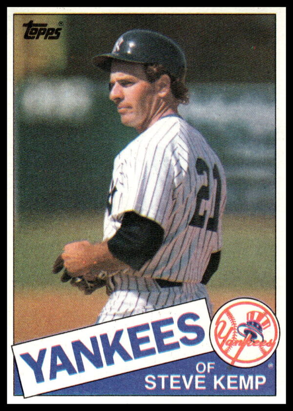 Rare 1985 Topps Steve Kemp baseball card #120, front view. Ideal for vintage collectors.