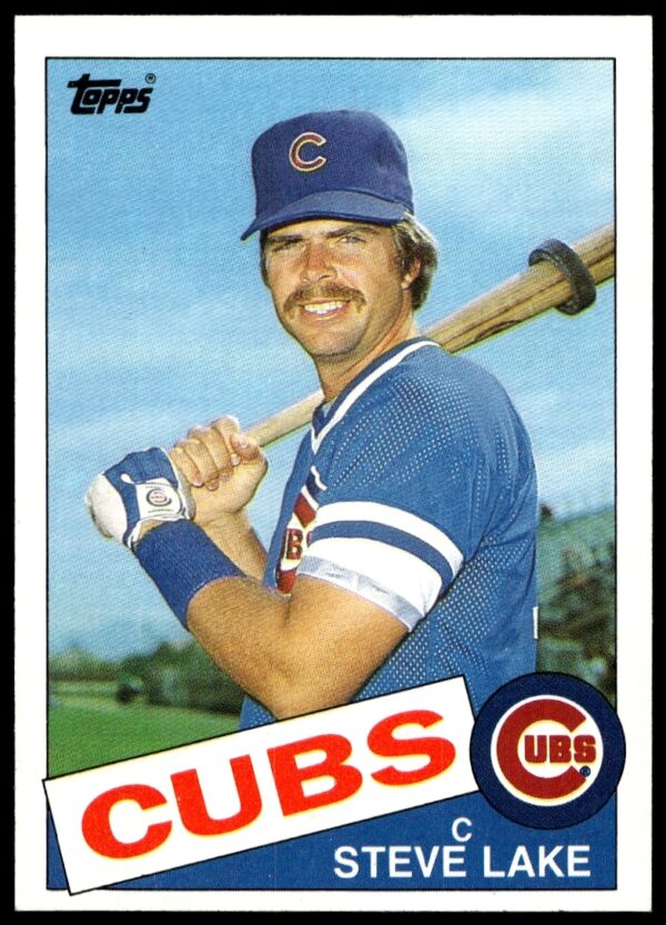 1985 Steve Lake Topps Baseball Card #98, Phillies, Front View.