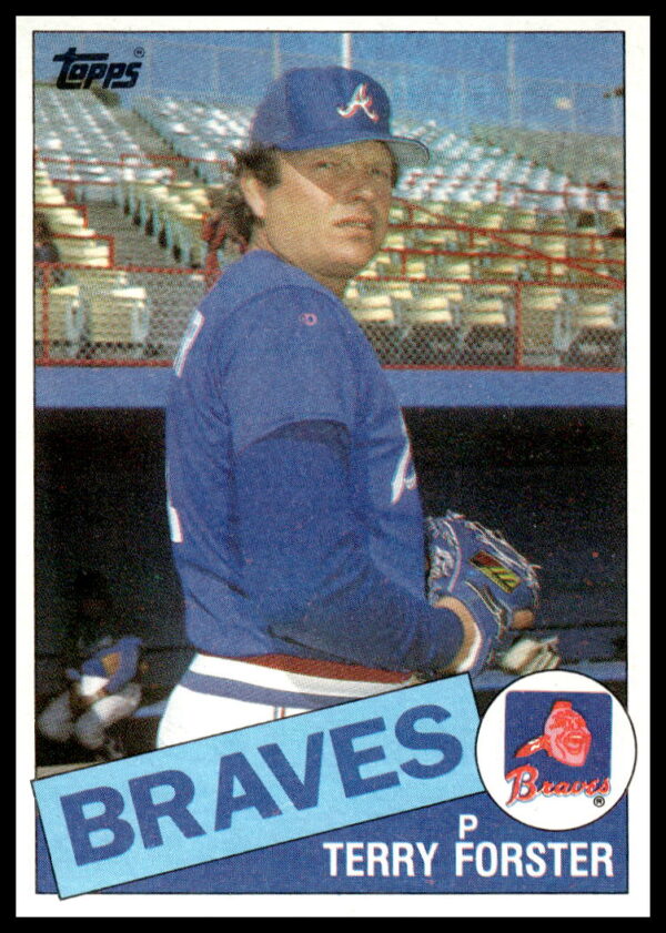 1985 Topps Terry Forster #248 card showcasing Braves player in stadium uniform.