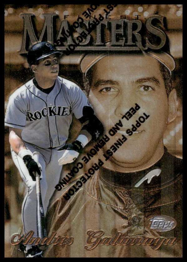 1997 Topps Finest Andres Galarraga baseball card, #223, featuring vivid player portrait.