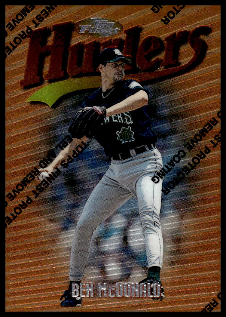 1997 Topps Finest Ben McDonald baseball card, #96, colorful front, collectible memorabilia.