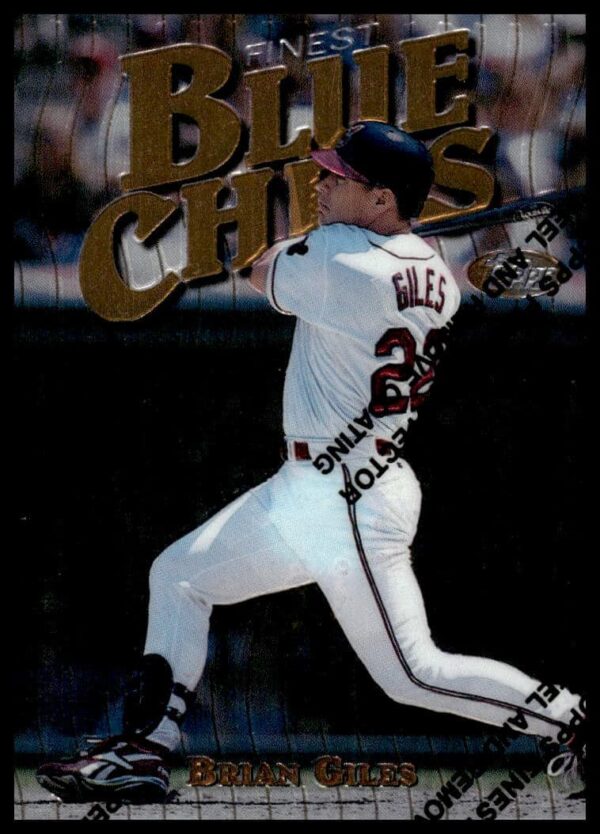 1997 Topps Finest Brian Giles #206 baseball card featuring portrait and team logo.