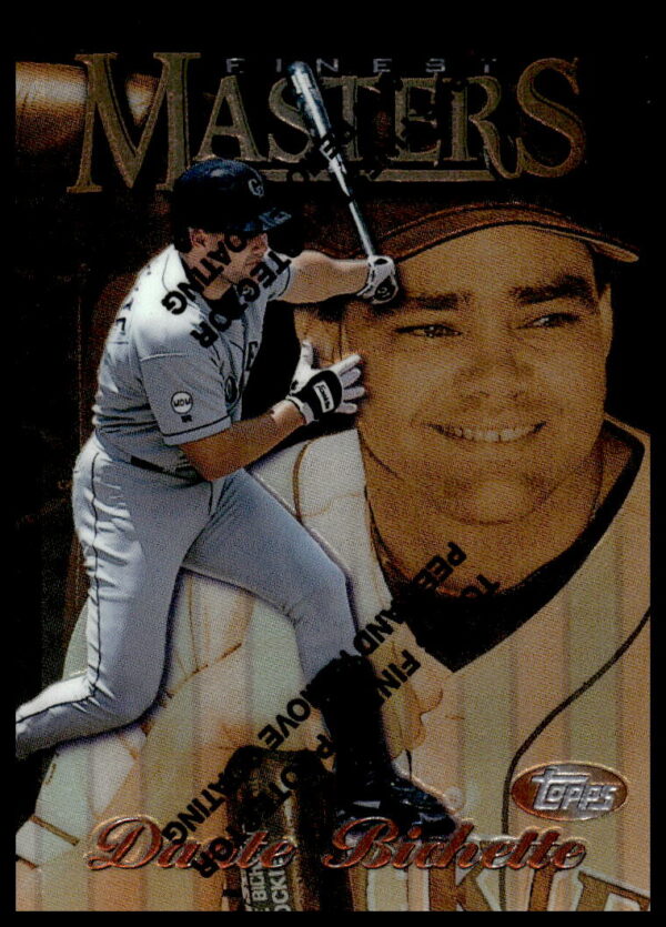 Front of 1997 Topps Finest Dante Bichette baseball card #155 in vibrant Rockies uniform.