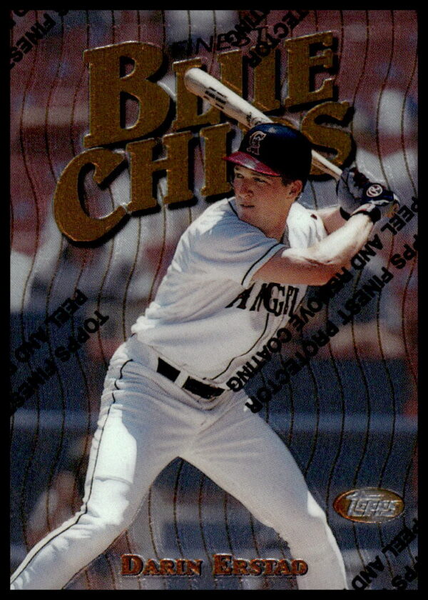 Darin Erstad 1997 Topps Finest baseball card #37, showcasing an action pose.