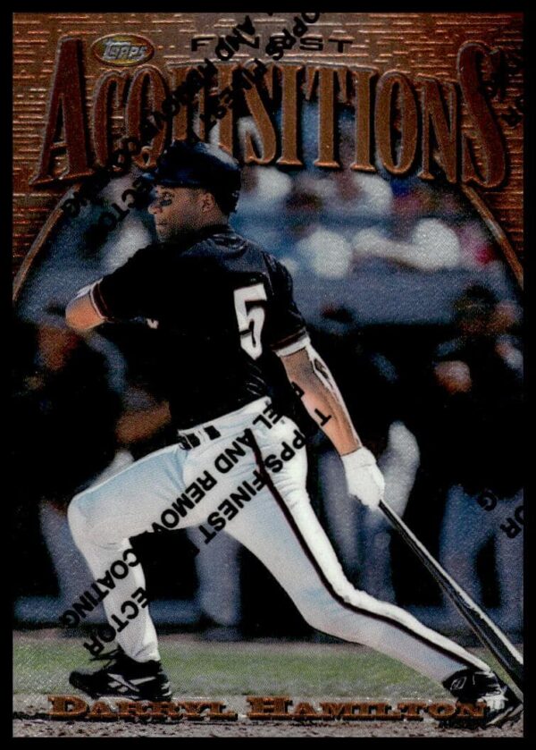 Darryl Hamilton 1997 Topps Finest baseball card #210, featuring his portrait.