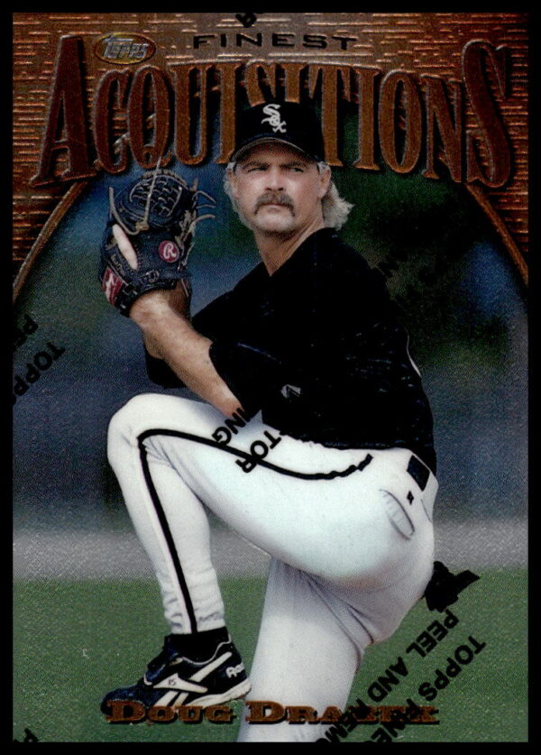 Doug Drabek 1997 Topps Finest Card #203 in Astros uniform, featuring his career highlights.