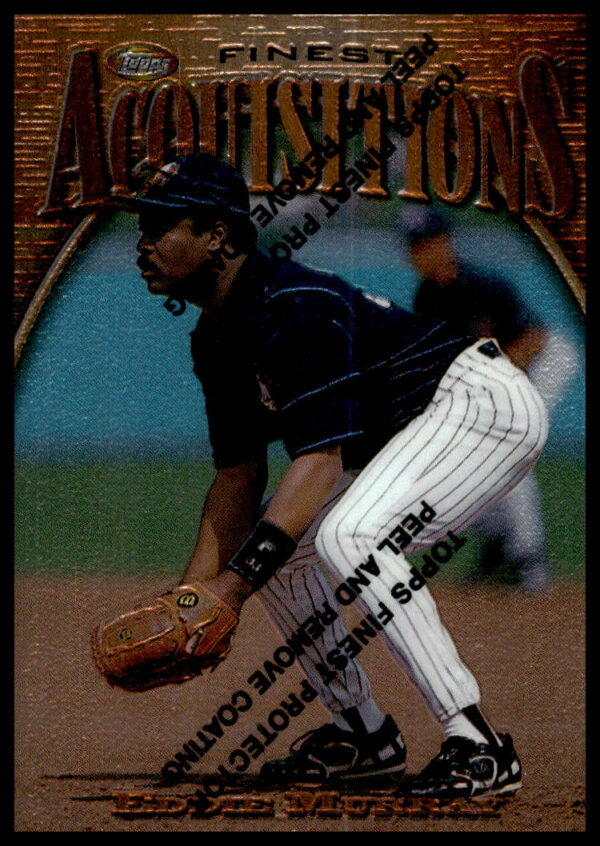 Eddie Murray 1997 Topps Finest baseball card #235, showcasing his batting stance and team uniform.