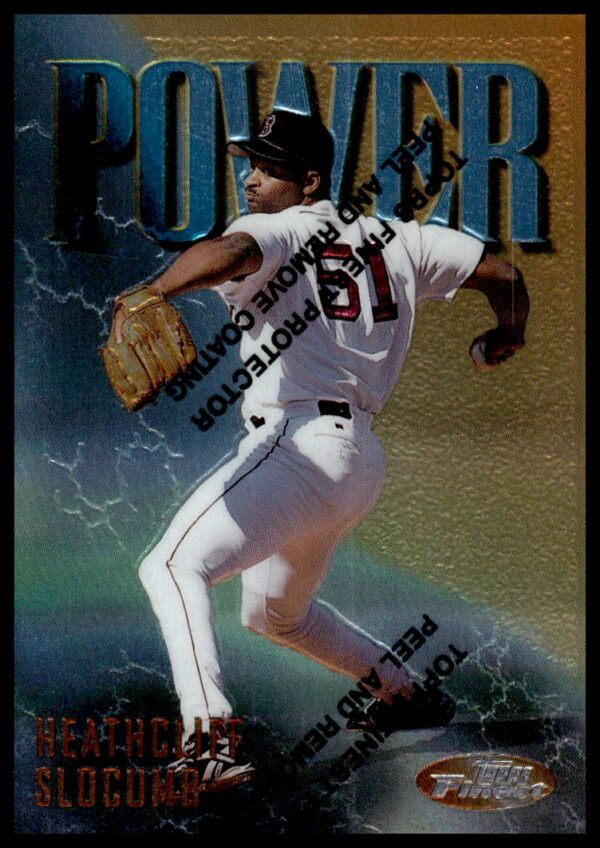 1997 Topps Finest Baseball Card #228 featuring Seattle Mariners pitcher Heathcliff Slocumb.