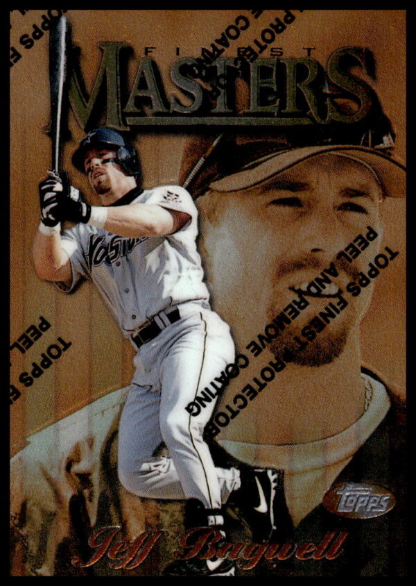 Front of 1997 Topps Finest Jeff Bagwell baseball card, Houston Astros, #10.