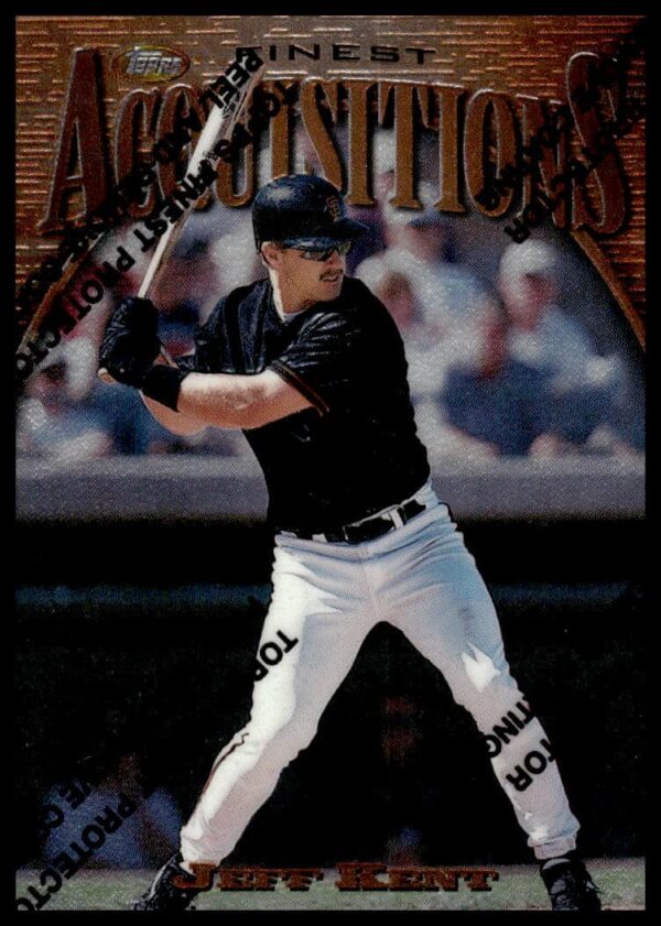 Jeff Kent 1997 Topps Finest baseball card #254, premium design, iconic 90s MLB player.