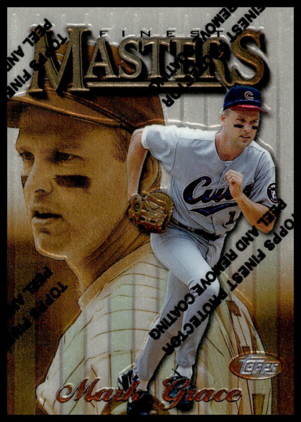 Mark Grace 1997 Topps Finest card #262, featuring a dynamic on-field pose.