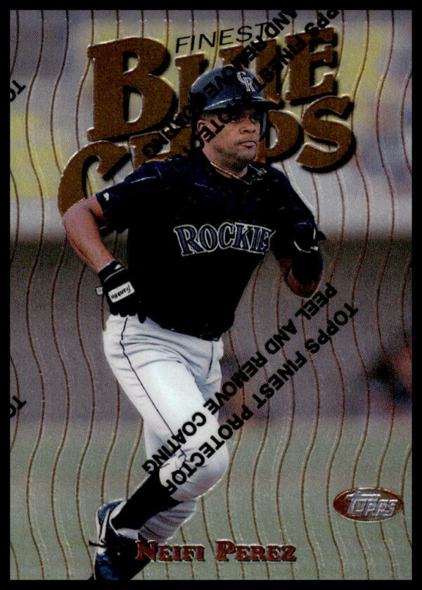 Neifi Perez in Kansas City Royals uniform, 1997 Topps Finest Baseball Card #58.