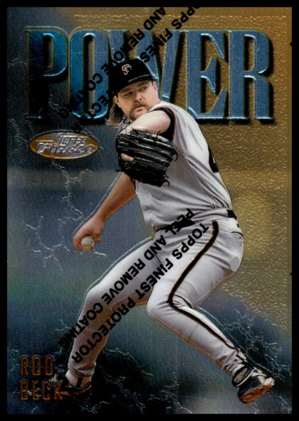 1997 Topps Finest Rod Beck Baseball Card #263, featuring action pose and glossy finish.