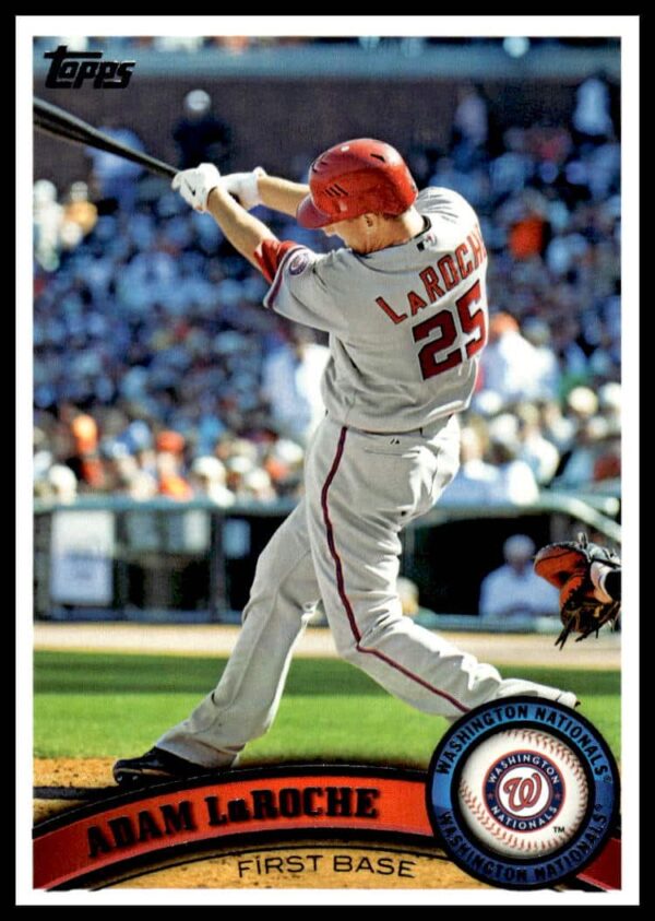 2011 Topps Baseball Card: Adam LaRoche in uniform, Card #513.