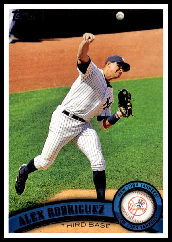 2011 Topps Alex Rodriguez Sparkle baseball card #50 featuring wristband highlight.