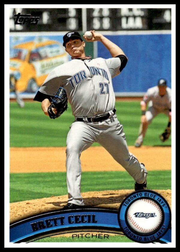 Brett Cecil Toronto Blue Jays 2011 Topps Baseball Card #444 Front