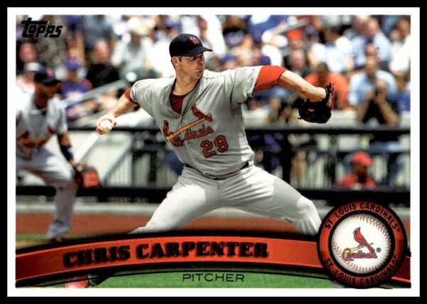 Chris Carpenter 2011 Topps baseball card #299, St. Louis Cardinals pitcher.