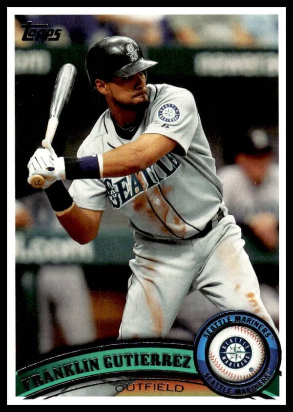 Franklin Gutierrez 2011 Topps Baseball Card in Mariners Uniform, Card #477.