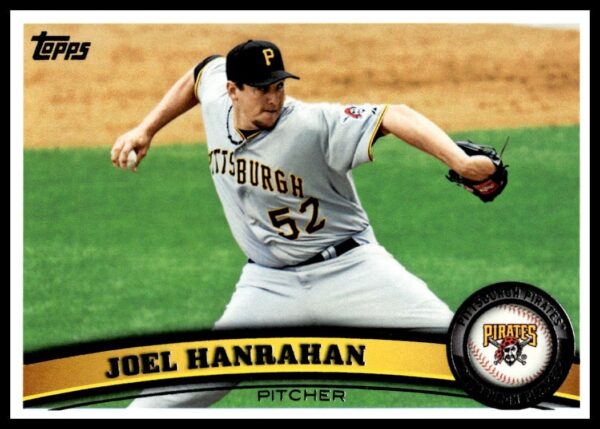 Joel Hanrahan in action, 2011 Topps card #644, Pittsburgh Pirates uniform.