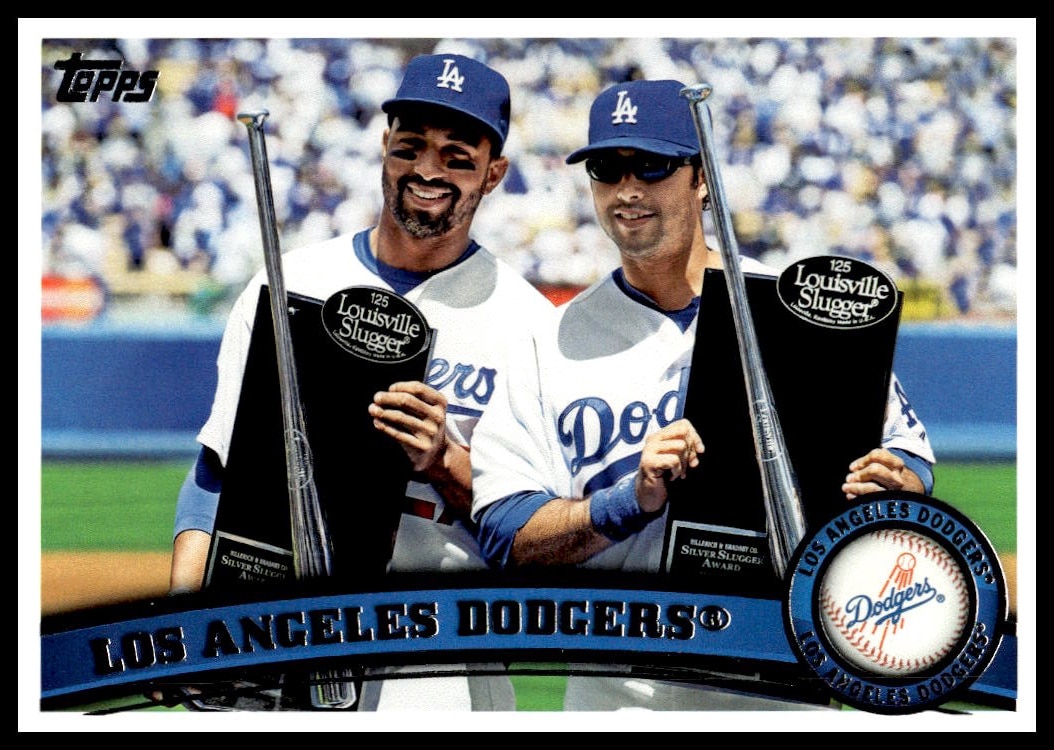 2011 Topps Dodgers card #646 front, featuring player in action, classic design, team insignias.