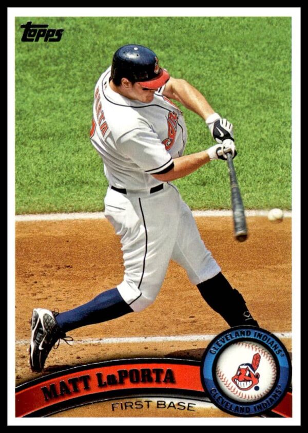 Baseball card of Matt LaPorta, Cleveland Indians, Topps 2011, card #476.