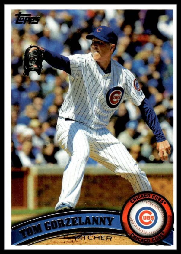 Tom Gorzelanny pitching, 2011 Topps Baseball Card #76, player in uniform, team logo visible.