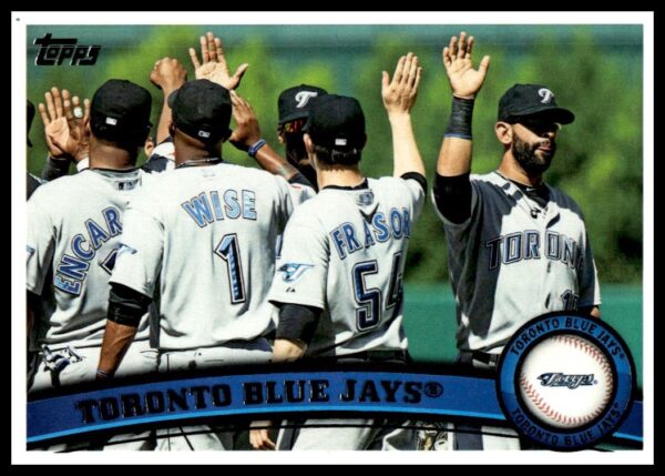 Toronto Blue Jays 2011 Topps card #447, featuring action shot from MLB season.