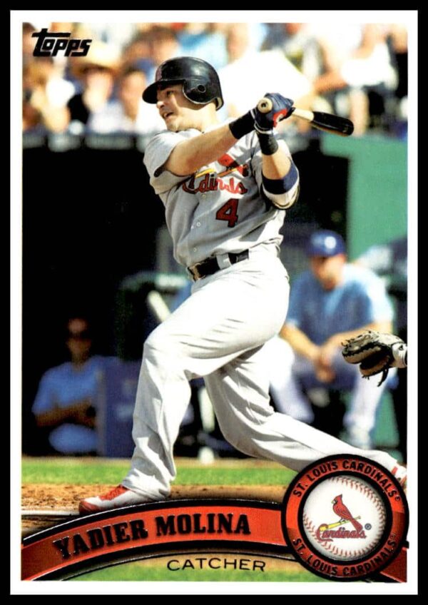 2011 Topps Yadier Molina #90 Baseball Card Front Image