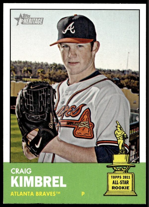 2012 Topps Heritage Craig Kimbrel baseball card #398, retro design collectible.