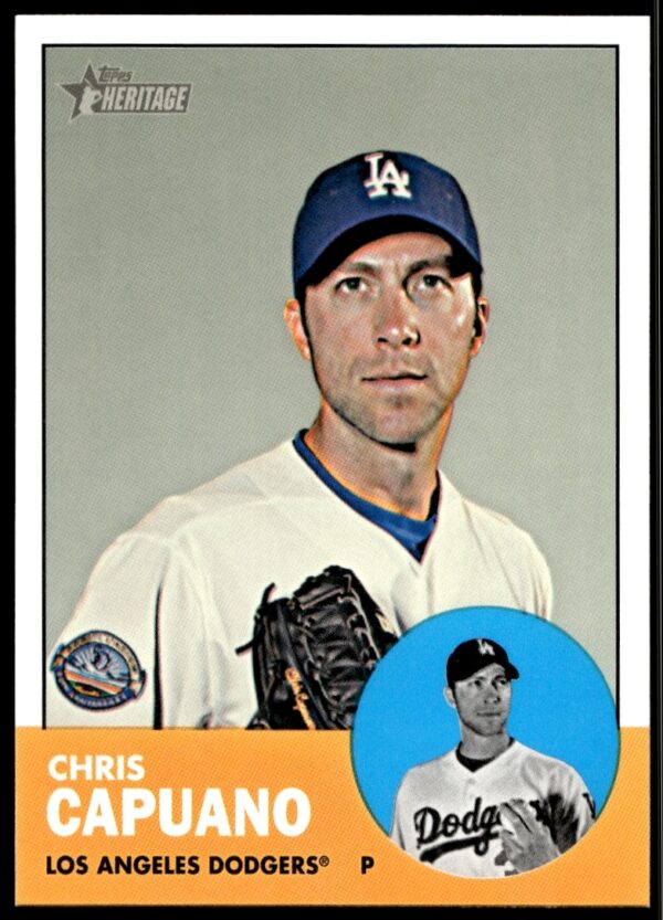 2012 Topps Heritage Chris Capuano Dodgers Card #H580 Front Image